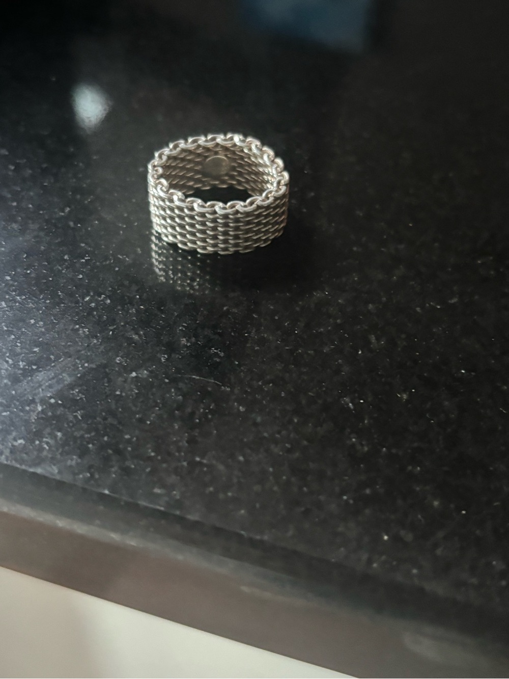 Tiffany & Co. Silver Woven Mesh Band - Women's Ring